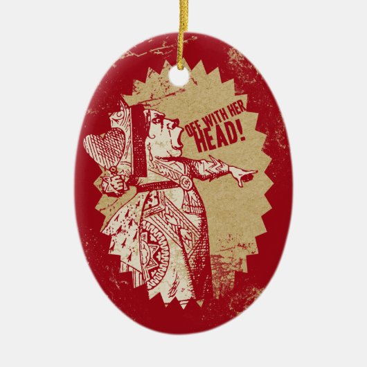 Vintage Alice weg mit ihrem Kopf Keramikornament (Vorne)