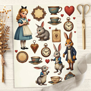 Vintage Alice Zierlich Geschnittenes Wunderland De