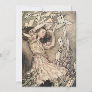 Vintage-Alices Abenteuer in Wonderland von Rackham Einladung