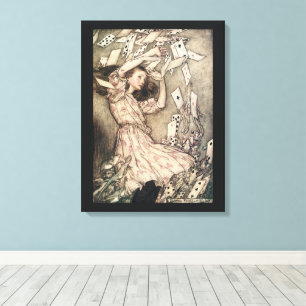 Vintage Alices Abenteuer in Wonderland von Rackham Leinwanddruck