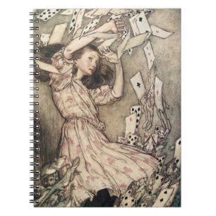Vintage Alices Abenteuer in Wonderland von Rackham Notizblock