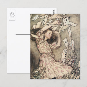 Vintage Alices Abenteuer in Wonderland von Rackham Postkarte