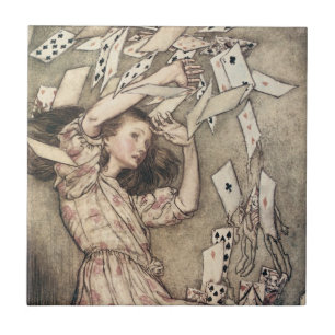 Vintage Alices Abenteuer in Wunderland von Rackham Fliese