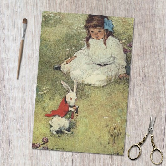 Vintage Alice's Adventures in Wonderland Rabbit Seidenpapier