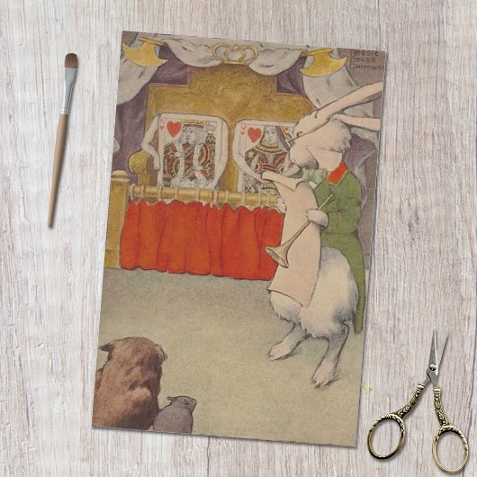 Vintage Alice's Adventures in Wonderland Rabbit Seidenpapier