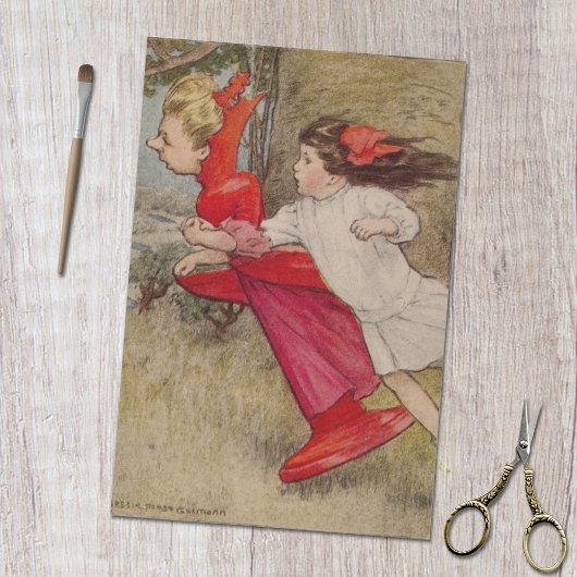 Vintage Alice's Adventures in Wonderland Red Queen Seidenpapier