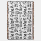 Vintage Alice's Adventures in Wunderland-Muster Decke (Vorderseite Vertikal)