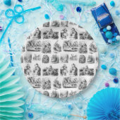 Vintage Alice's Adventures in Wunderland-Muster Pappteller (Party)