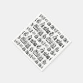 Vintage Alice's Adventures in Wunderland-Muster Serviette (Ecke)