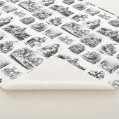 Vintage Alice's Adventures in Wunderland-Muster Sherpadecke (3/4)