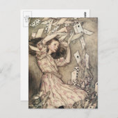 Vintage Alices Adventures in Wunderland von Rackha Postkarte (Vorne/Hinten)