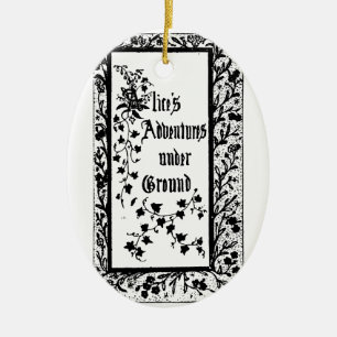 Vintage Alice's Adventures Underground Keramik Ornament