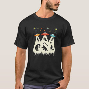 Vintage Alien Abduction Rex Loch Ness Bigfoot Funn T-Shirt