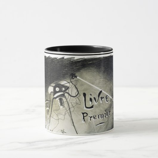 Vintage Alien Einmarsch in das Weltkriegs-Filmmpos Tasse (Zentrum)