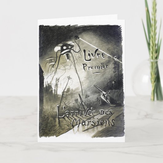 Vintage Alien Einmarsch in den Kriegsfilm Karte (Vorderseite)