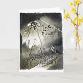 Vintage Alien Einmarsch in den Kriegsfilm Karte (Gelbe Blume)