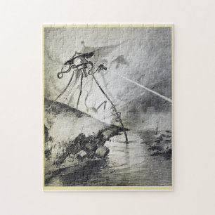 Vintage Alien Einmarsch in den Kriegsfilm Puzzle