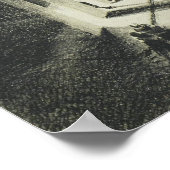 Vintage Alien Invasion Illustration Poster (Ecke)