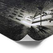 Vintage Alien Invasion Illustration Poster (Ecke)