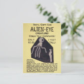 Vintage Alien Mail Auftragsanzeige Postkarte (Stehend Vorderseite)