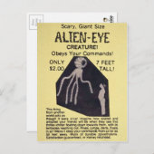Vintage Alien Mail Auftragsanzeige Postkarte (Vorne/Hinten)
