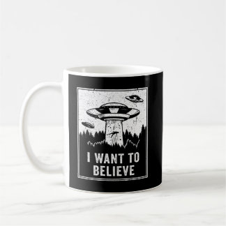Vintage Alien UFO Hunter Wollte ich zu glauben Ret Kaffeetasse