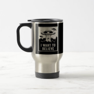 Vintage Alien UFO Hunter Wollte ich zu glauben Ret Reisebecher