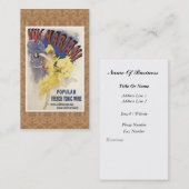 Vintage Alkohol-Geschäfts-Karte Visitenkarte (Vorne/Hinten)