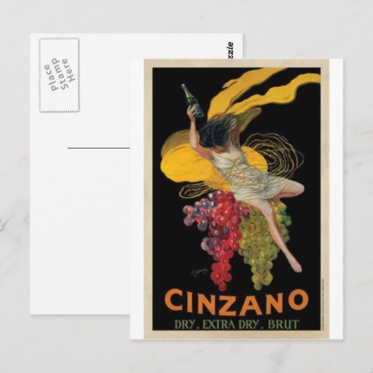 Vintage Alkoholwerbung Postkarte (Vorne/Hinten)