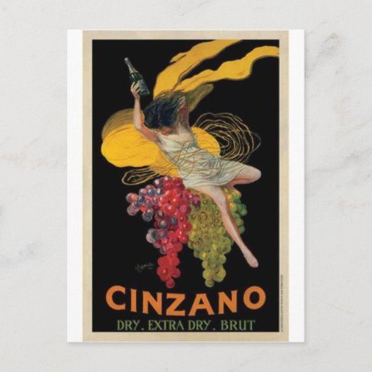 Vintage Alkoholwerbung Postkarte (Vorderseite)