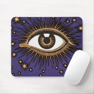 Vintage All Seeing Eye Mystische Himmlische Kunst Mousepad