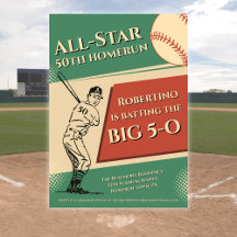 Vintage All Star Baseball Männer 50. Geburtstag