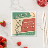 Vintage All Star Baseball Männer 50. Geburtstag Serviette (Beispiel)