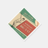 Vintage All Star Baseball Männer 50. Geburtstag Serviette (Ecke)