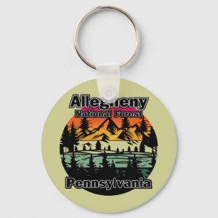 Vintage Allegheny National Forest Pennsylvania Schlüsselanhänger