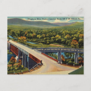 Vintage Allegheny River Eldred, Pennsylvania Postkarte