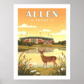 Vintage Allen Texas Poster (Vorne)