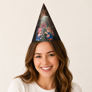 Vintage Alles Gute zum Geburtstag Amerika Feuerwer Partyhütchen