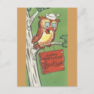 Vintage Alles Gute zum Geburtstag für Bruder mit E Postkarte