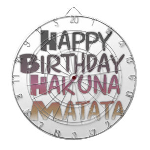 Vintage Alles Gute zum Geburtstag Hakuna Matata Li Dartscheibe