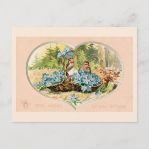 vintage Alles Gute zum Geburtstag Postkarte