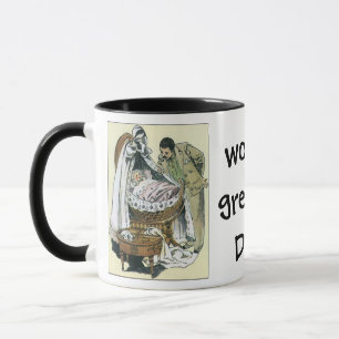 Vintage Alles Gute zum Vatertag, viktorianische Ba Tasse