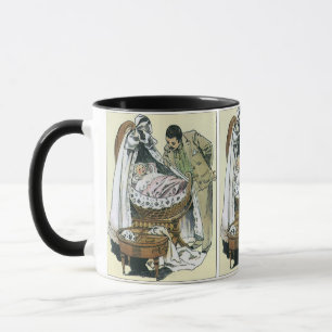 Vintage Alles Gute zum Vatertag, viktorianische Ba Tasse