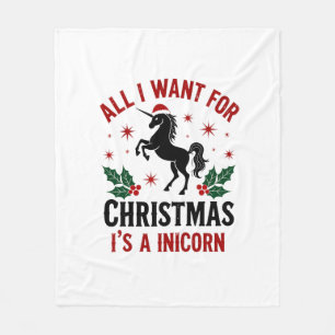 Vintage Alles, was ich zu Weihnachten will, ist ei Fleecedecke