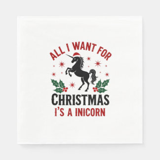 Vintage Alles, was ich zu Weihnachten will, ist ei Serviette