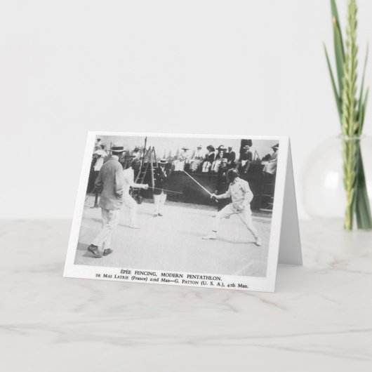 Vintage Allgemeine Patton Epeencing-Karte Karte (Vorderseite)