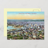 Vintage allgemeine Sicht auf Bellingham WA Postkarte (Vorne/Hinten)