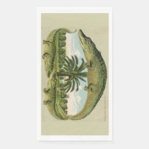 Vintage Alligator-Gästetücher Serviette