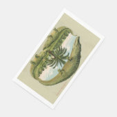 Vintage Alligator-Gästetücher Serviette (Ecke)