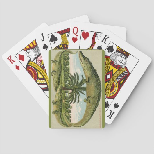 Vintage-Alligator-Postkarten-Spielkarten Spielkarten (Rückseite)